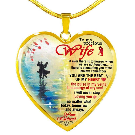 "To My Precious Wife" Engraved Necklace **With Transparency**