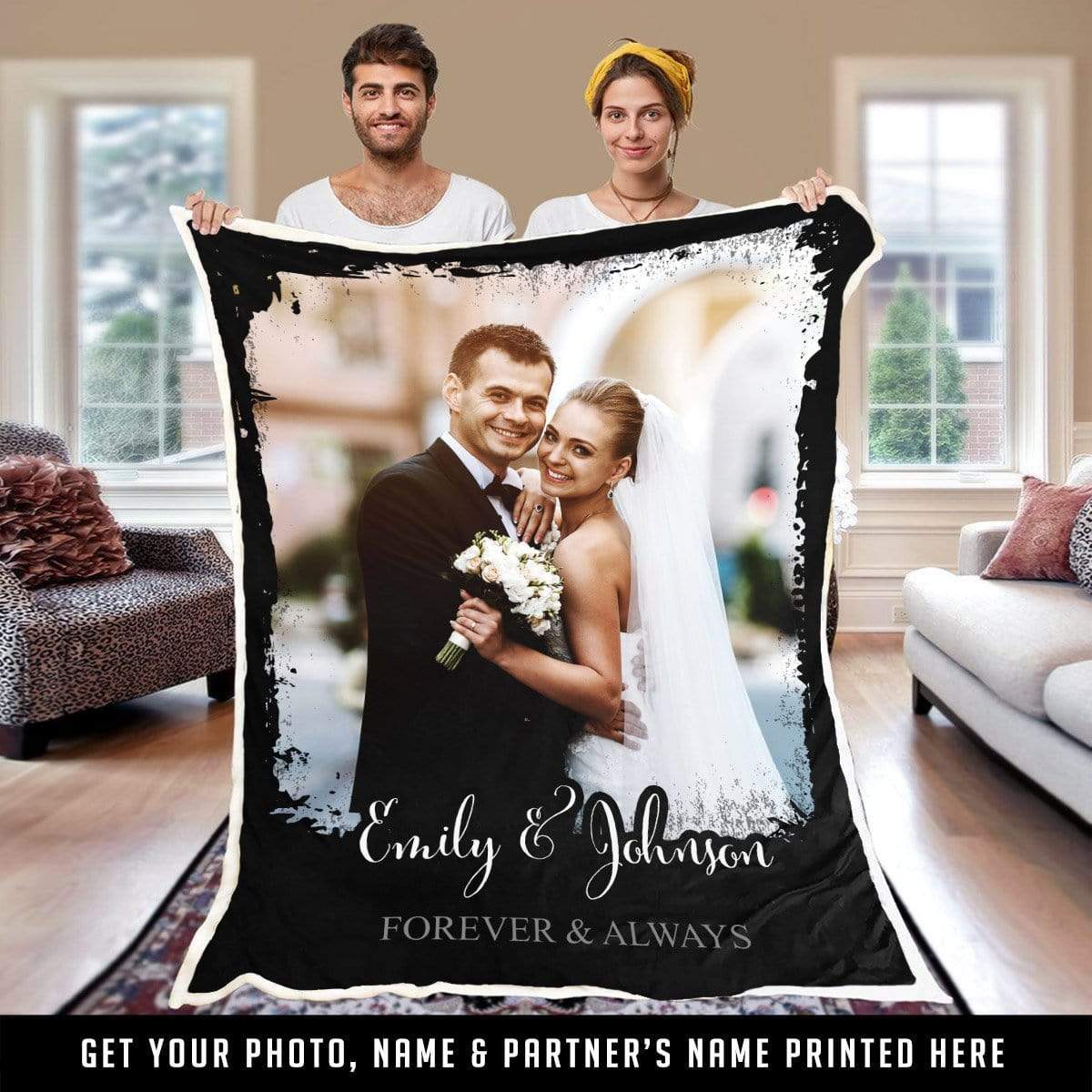 Personalized Blanket Forever And Always Custom Photo Blanket