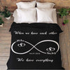 Personalized Blanket Youth-50"x60" / Black Infinity Love Personalized Blanket
