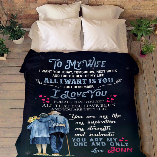 Personalized Blanket "Love You More Than Anything" LOVE Personalized Photo Blanket