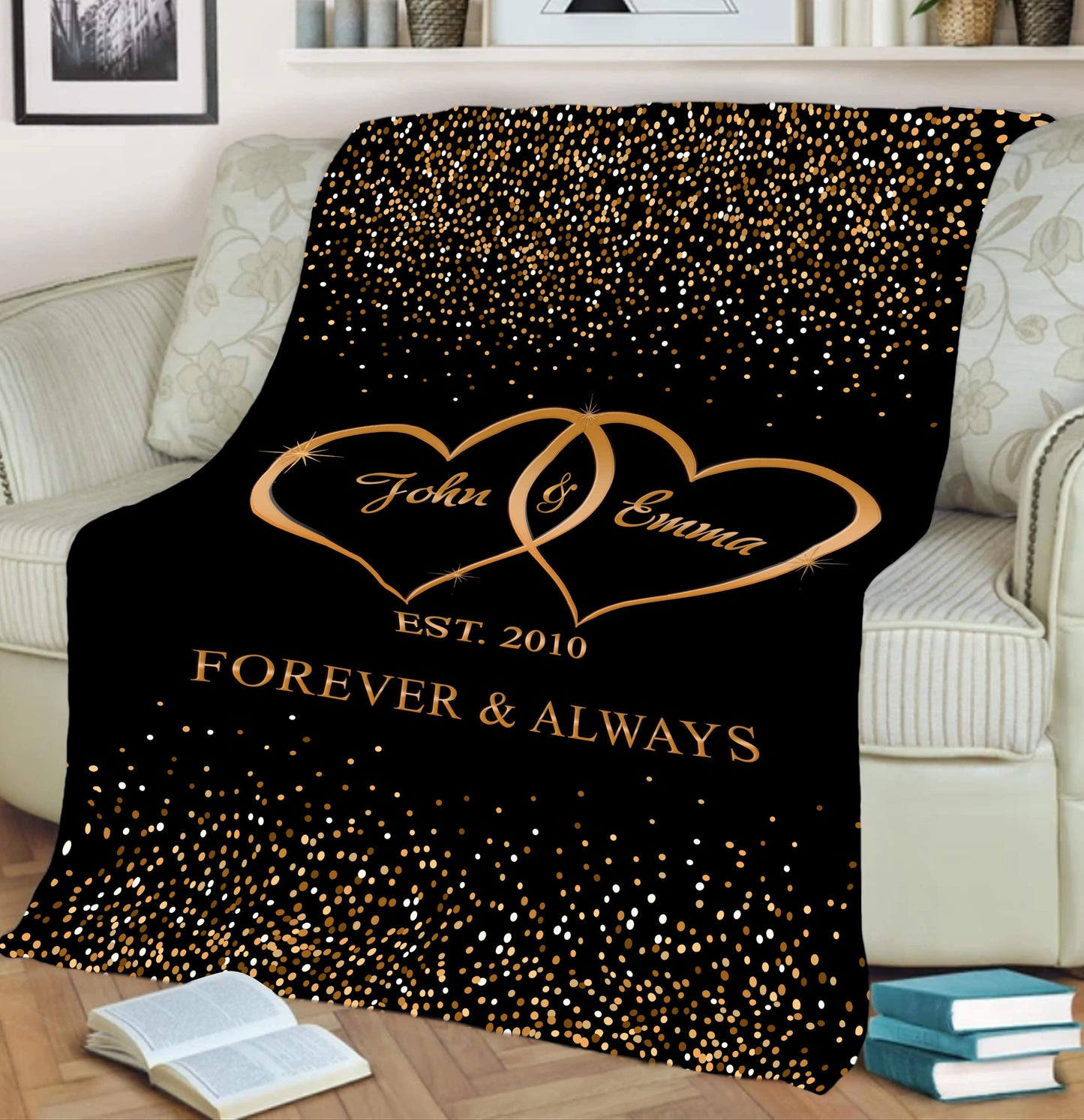 Personalized Blanket for Couples