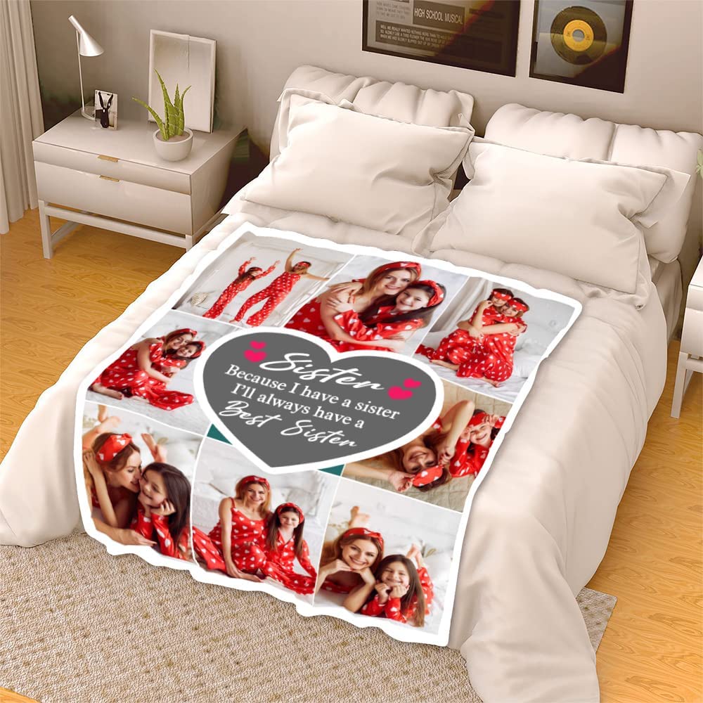 Personalized Blanket Personalized Photo Blanket For Sister