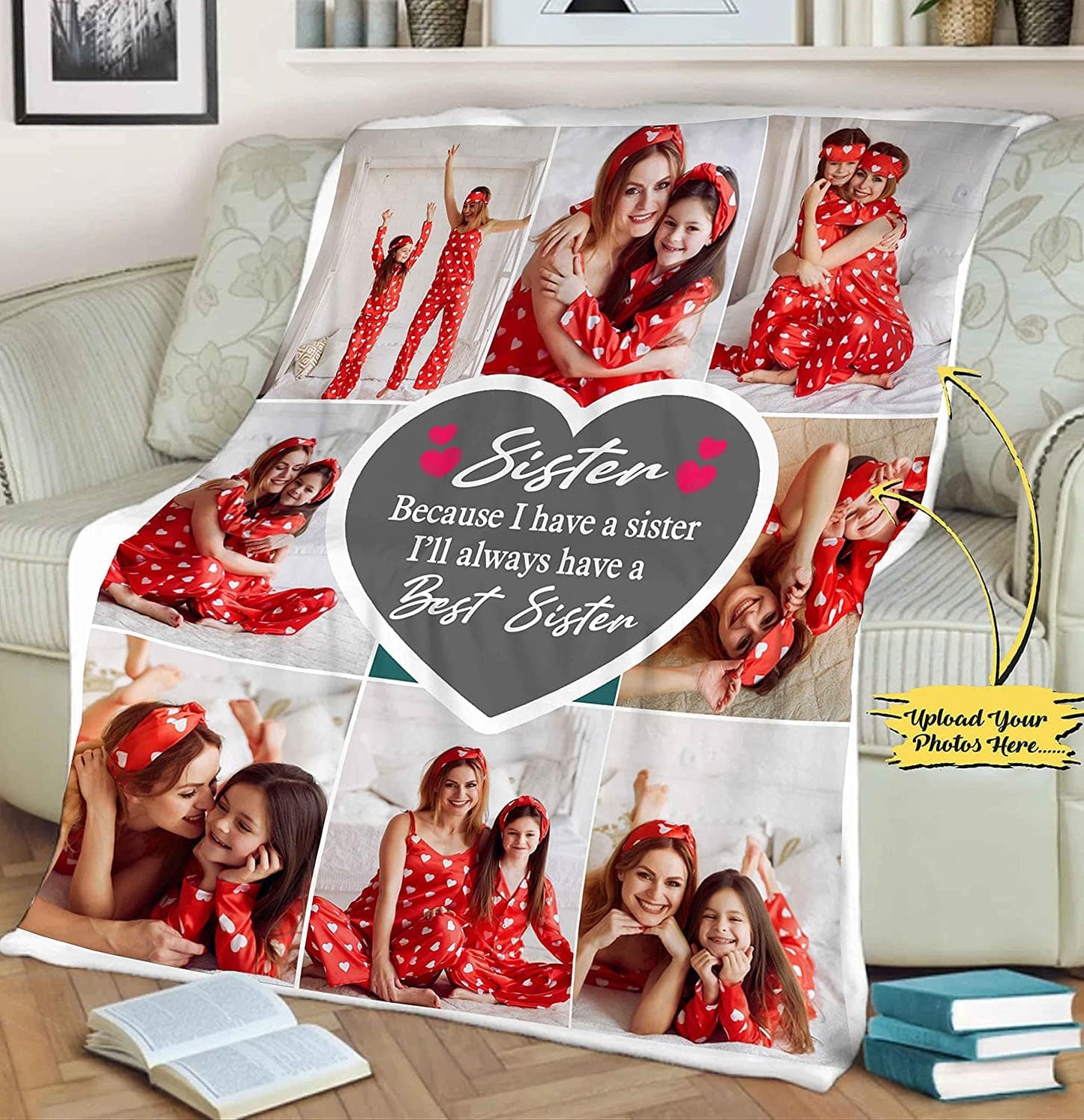 Personalized Blanket Personalized Photo Blanket For Sister