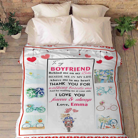 "To My Boyfriend I Love Forever & Always"- Personalized Blanket