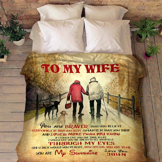 You Are My Sunshine Blanket | Personalized Blanket for Couples