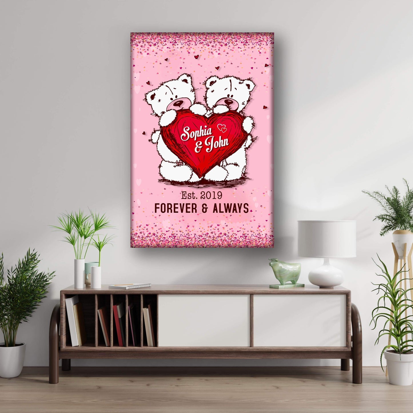 Personalized Canvas Customized Forever And Always Couples Wall Art