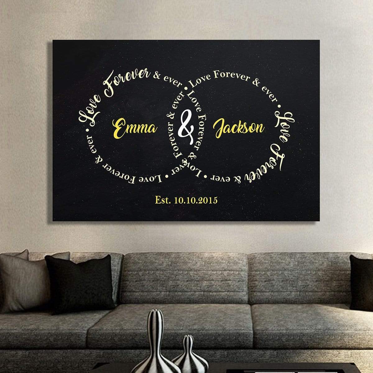 "Love Forever & Ever" Couple Wall Art