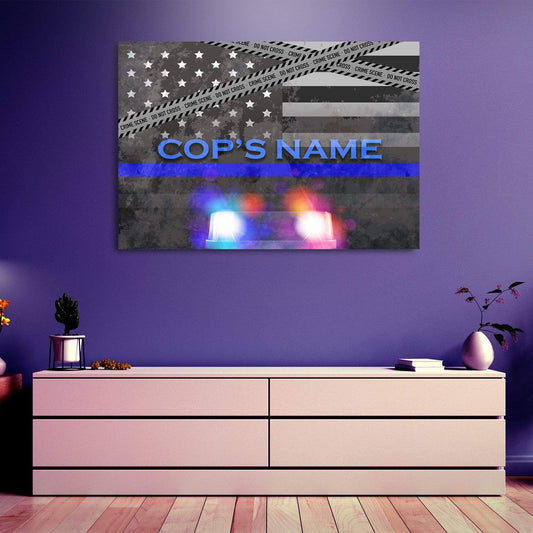 Personalized Police Siren Canvas