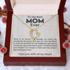 To The Best Mom Ever I Love You With All My Heart Forever Love Necklace For Mom Birthday/Mothers Day Gift For Her