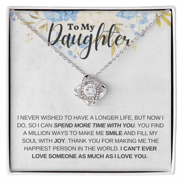 To My Daughter I Love You Love Knot Necklace Birthday Gift For Daughter Necklace For Her