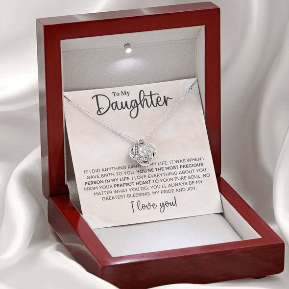 To My Daughter You Are The Most Precious Love Knot Necklace Birthday Gift For Daughter Necklace For Her