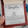To My Daughter I Love You With All My Heart Love Knot Necklace Birthday Gift For Daughter Necklace For Her