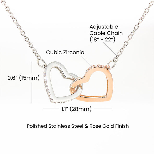 To My Soulmate I Love You With All That I Am Interlocking Heart Necklace Gift For Her Birthday Anniversary Gift For Wife