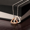 To My Soulmate Interlocking Heart Necklace Gift For Her Birthday Anniversary Gift For Wife