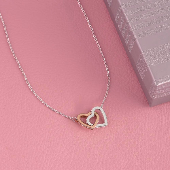 To My Soulmate I Love You With All That I Am Interlocking Heart Necklace Gift For Her Birthday Anniversary Gift For Wife