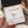 To My Soulmate I Love You With All That I Am Interlocking Heart Necklace Gift For Her Birthday Anniversary Gift For Wife