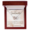 To My Soulmate I Love You With All That I Am Interlocking Heart Necklace Gift For Her Birthday Anniversary Gift For Wife