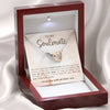 To My Soulmate I Love You With All That I Am Interlocking Heart Necklace Gift For Her Birthday Anniversary Gift For Wife