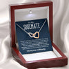 To My Soulmate Interlocking Heart Necklace Gift For Her Birthday Anniversary Gift For Wife