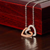 To My Soulmate Interlocking Heart Necklace Gift For Her Birthday Anniversary Gift For Wife