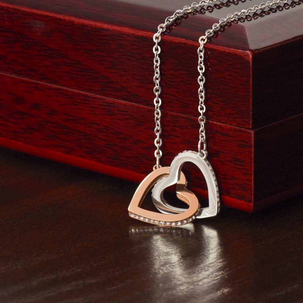 To My Soulmate I Love You Interlocking Heart Necklace Gift For Her Birthday Anniversary Gift For Wife