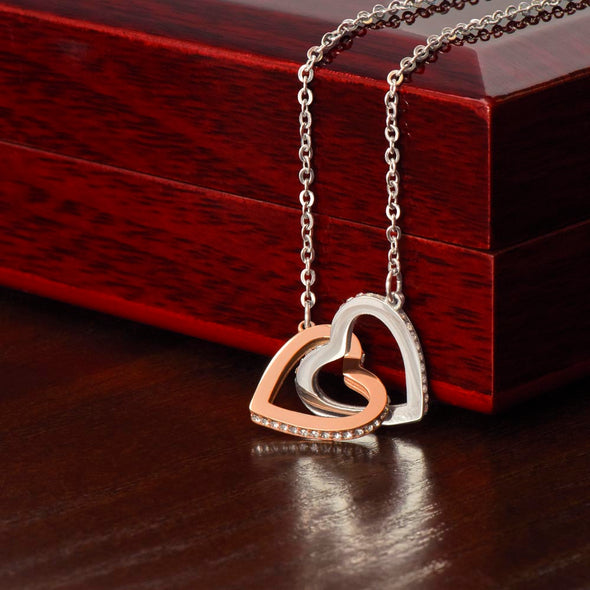 To My Soulmate I Love You Interlocking Heart Necklace Gift For Her Birthday Anniversary Gift For Wife