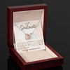 To My Soulmate I Love You With All That I Am Interlocking Heart Necklace Gift For Her Birthday Anniversary Gift For Wife