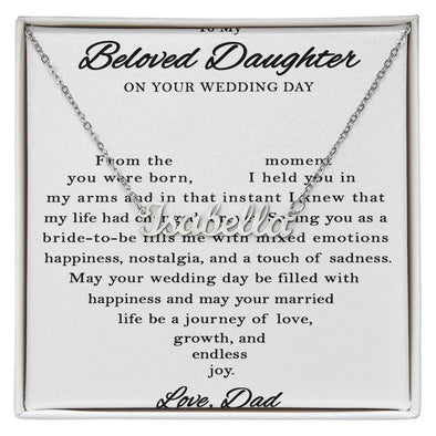TO MY BELOVED DAUGHTER, Custom Name Necklace (With MC)