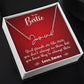 TO MY BESTIE, SIGNATURE NAME NECKLACE WITH MESSAGE CARD, UNIQUE GIFT FOR HER, BIRTHDAY GIFT FOR FRIEND