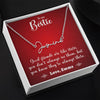 TO MY BESTIE, SIGNATURE NAME NECKLACE WITH MESSAGE CARD, UNIQUE GIFT FOR HER, BIRTHDAY GIFT FOR FRIEND
