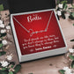 TO MY BESTIE, SIGNATURE NAME NECKLACE WITH MESSAGE CARD, UNIQUE GIFT FOR HER, BIRTHDAY GIFT FOR FRIEND