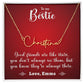 TO MY BESTIE, SIGNATURE NAME NECKLACE WITH MESSAGE CARD, UNIQUE GIFT FOR HER, BIRTHDAY GIFT FOR FRIEND