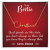 TO MY BESTIE, SIGNATURE NAME NECKLACE WITH MESSAGE CARD, UNIQUE GIFT FOR HER, BIRTHDAY GIFT FOR FRIEND
