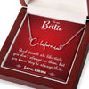TO MY BESTIE, SIGNATURE NAME NECKLACE WITH MESSAGE CARD, UNIQUE GIFT FOR HER, BIRTHDAY GIFT FOR FRIEND