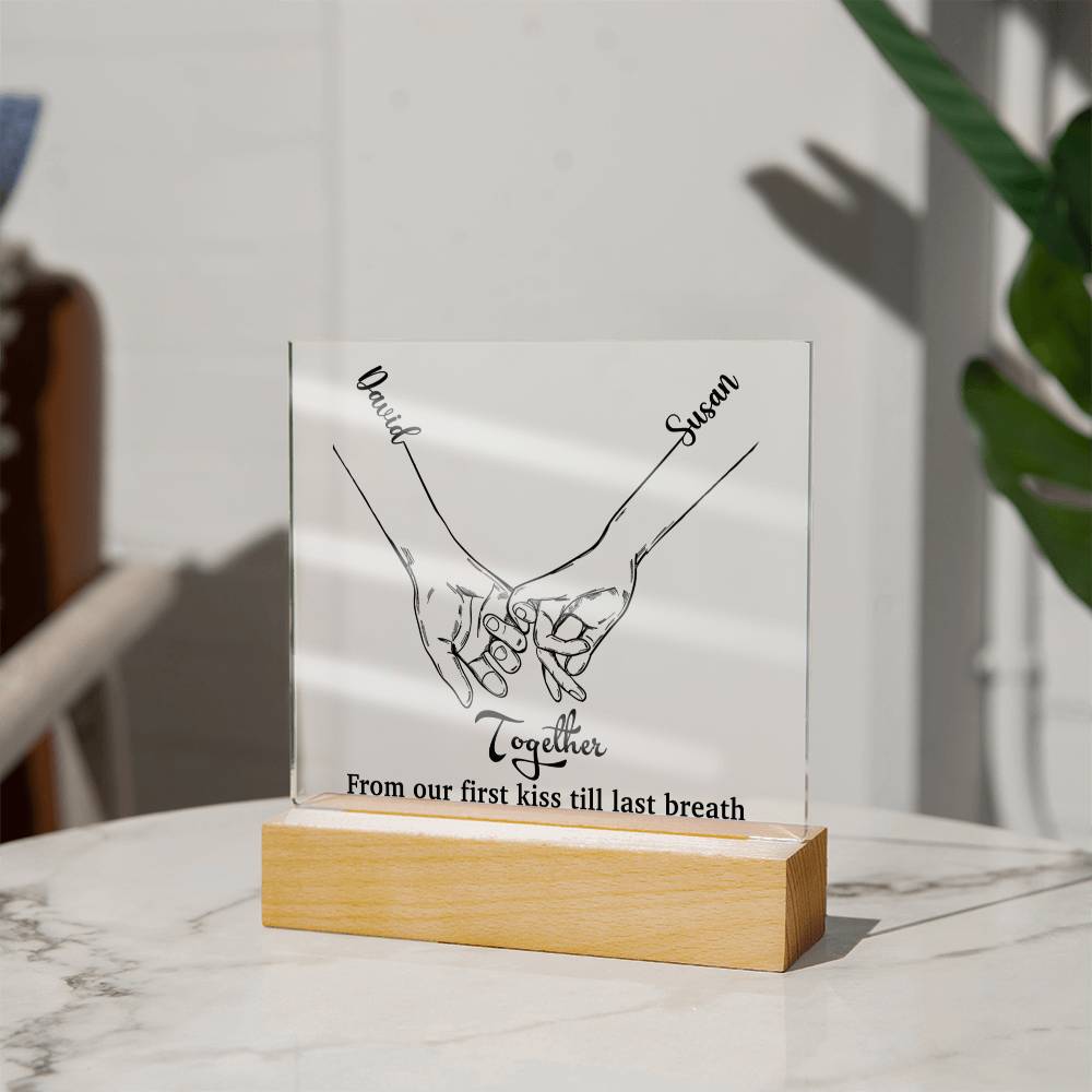 Personalized Acrylic Plaque For Couples, Custom Names, Birthday/Anniversary/Valentine's Day Gift For Him/Her