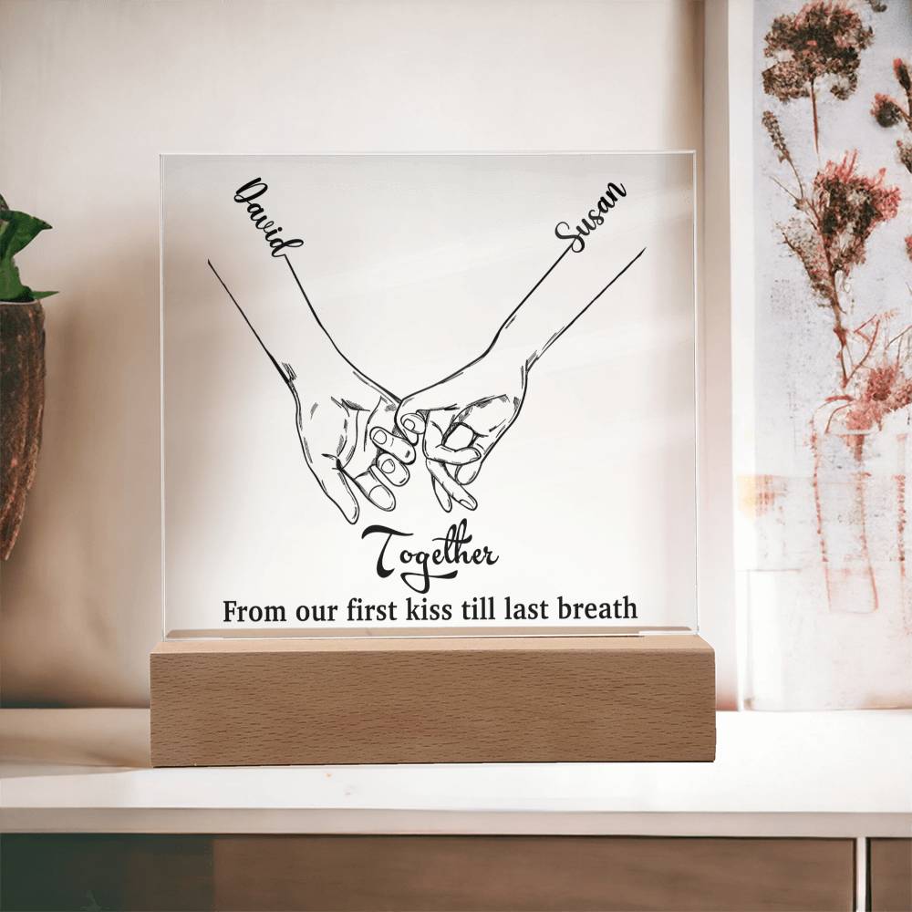 Personalized Acrylic Plaque For Couples, Custom Names, Birthday/Anniversary/Valentine's Day Gift For Him/Her