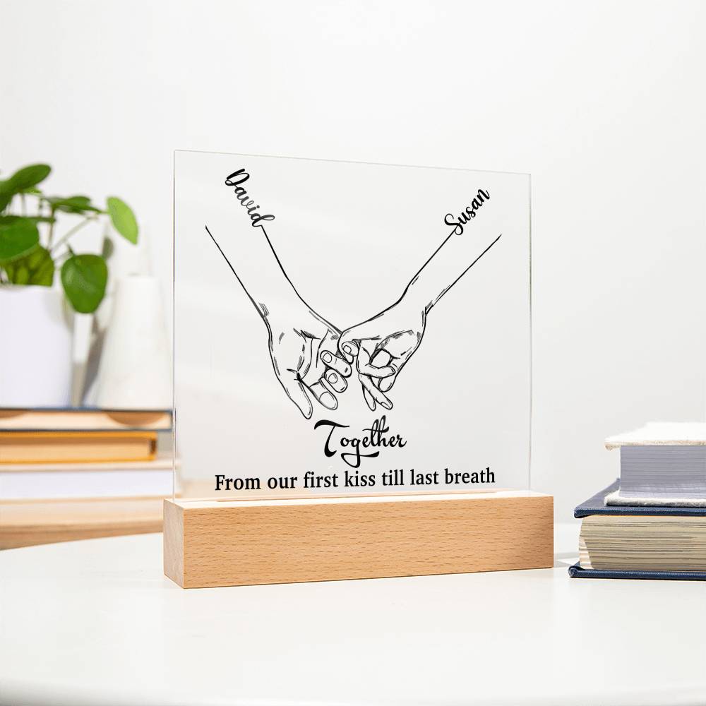 Personalized Acrylic Plaque For Couples, Custom Names, Birthday/Anniversary/Valentine's Day Gift For Him/Her
