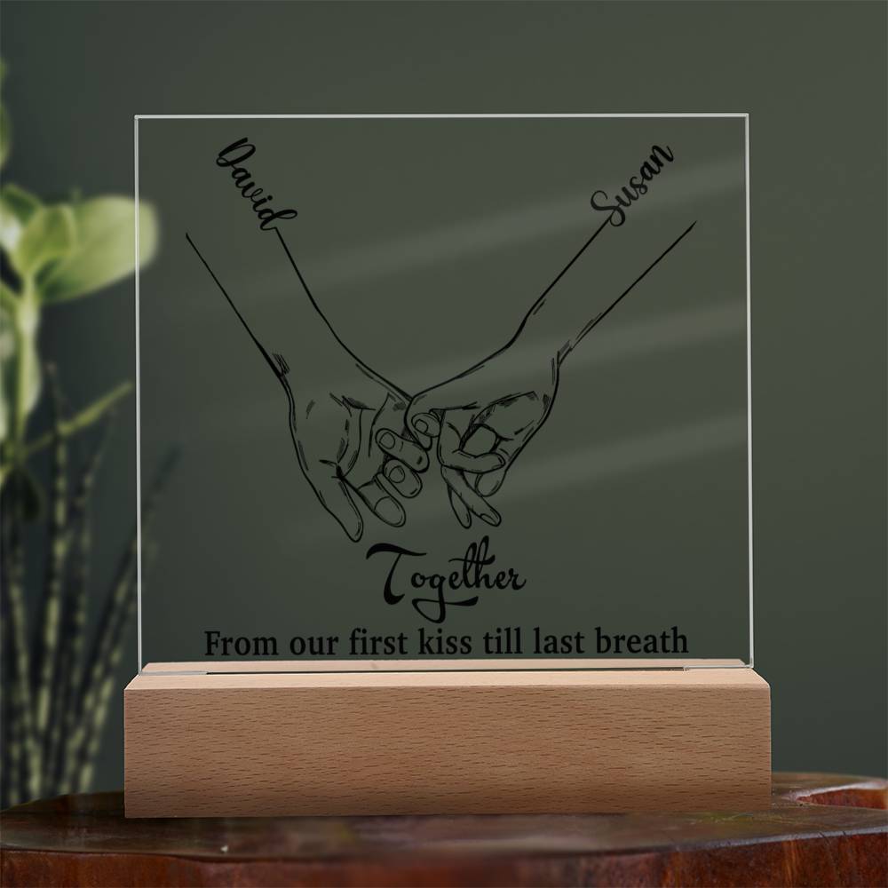 Personalized Acrylic Plaque For Couples, Custom Names, Birthday/Anniversary/Valentine's Day Gift For Him/Her