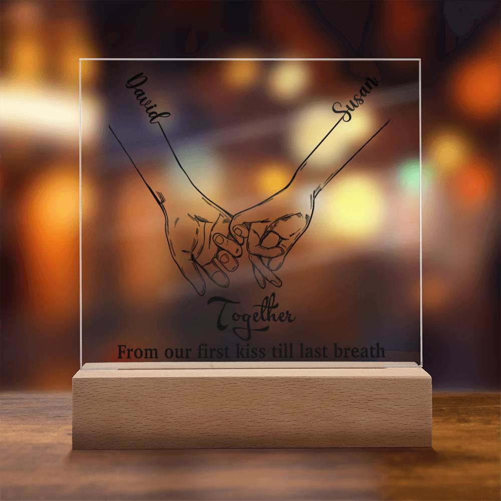 Personalized Acrylic Plaque For Couples, Custom Names, Birthday/Anniversary/Valentine's Day Gift For Him/Her