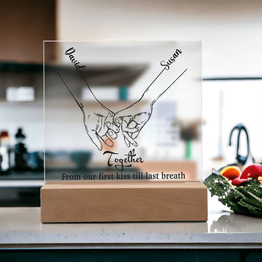 Personalized Acrylic Plaque For Couples, Custom Names, Birthday/Anniversary/Valentine's Day Gift For Him/Her