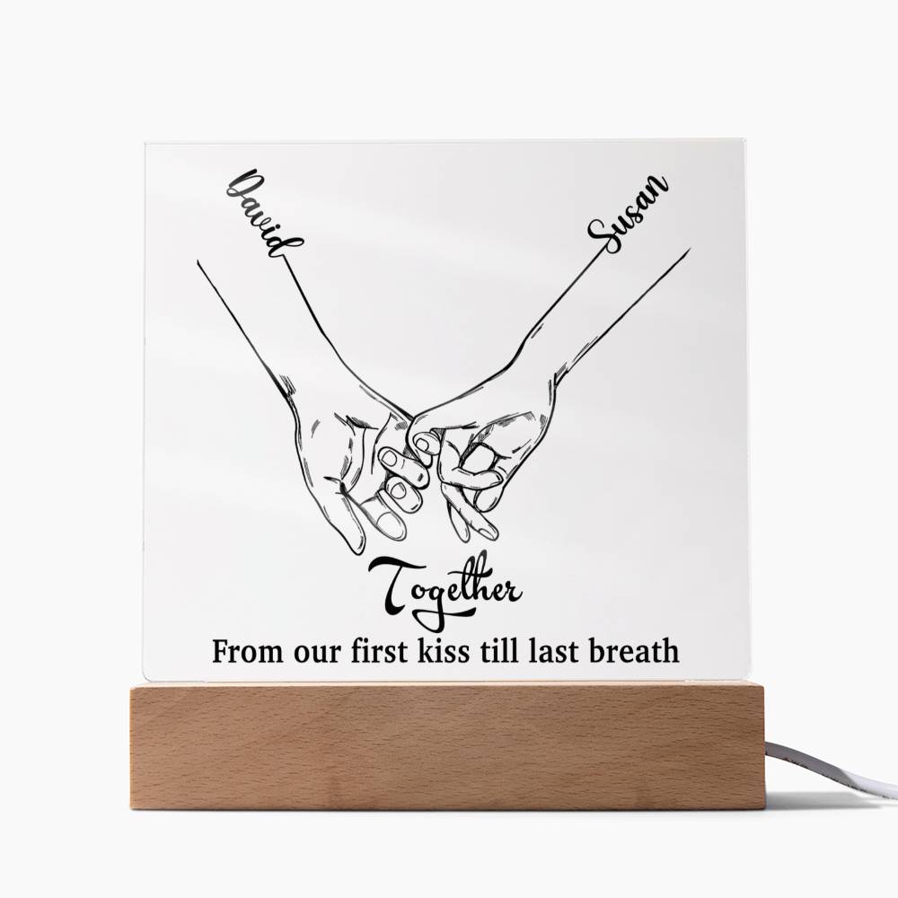 Personalized Acrylic Plaque For Couples, Custom Names, Birthday/Anniversary/Valentine's Day Gift For Him/Her