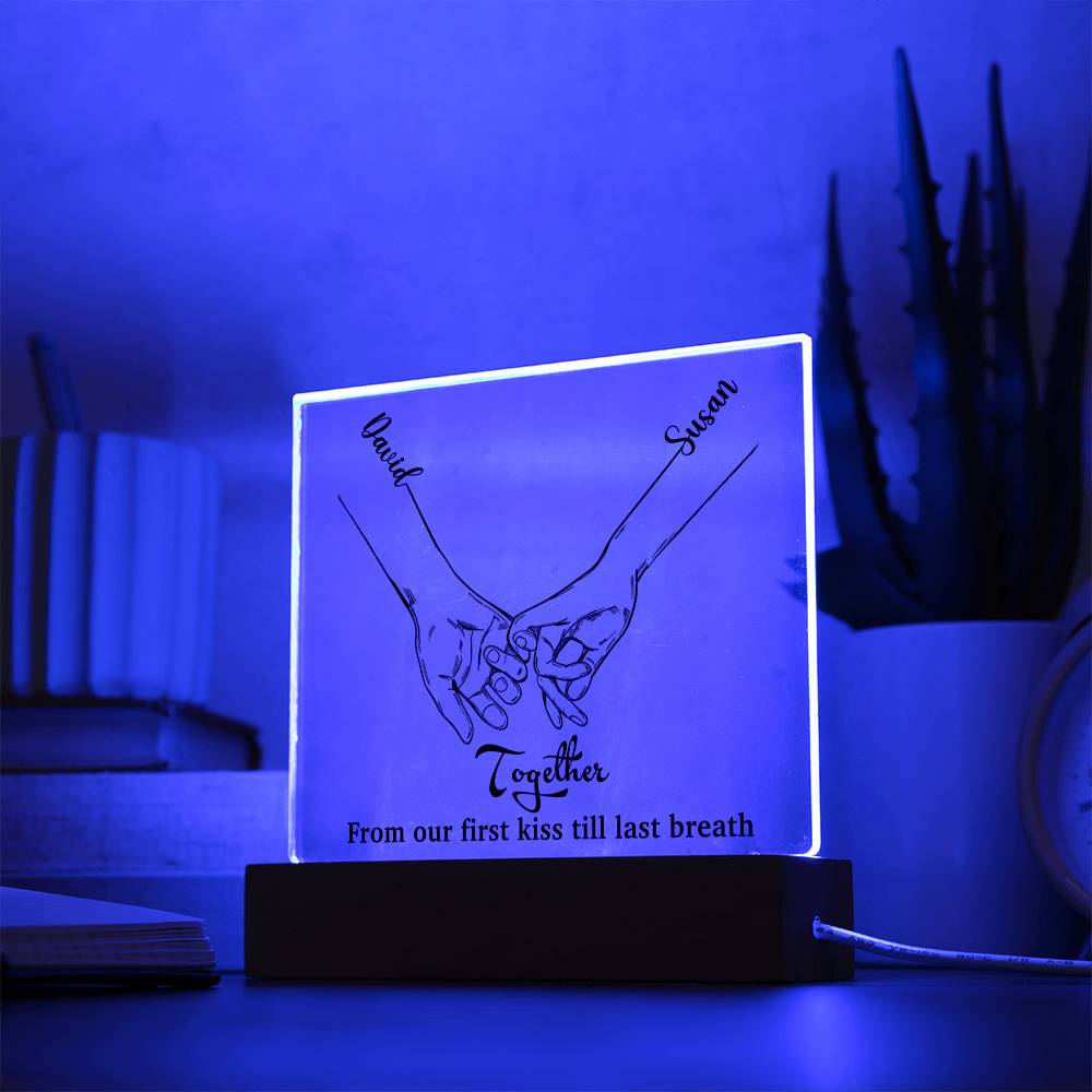 Personalized Acrylic Plaque For Couples, Custom Names, Birthday/Anniversary/Valentine's Day Gift For Him/Her