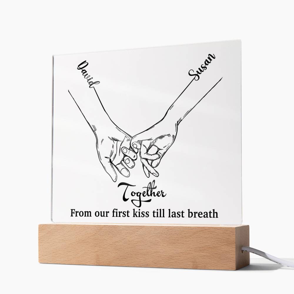 Personalized Acrylic Plaque For Couples, Custom Names, Birthday/Anniversary/Valentine's Day Gift For Him/Her