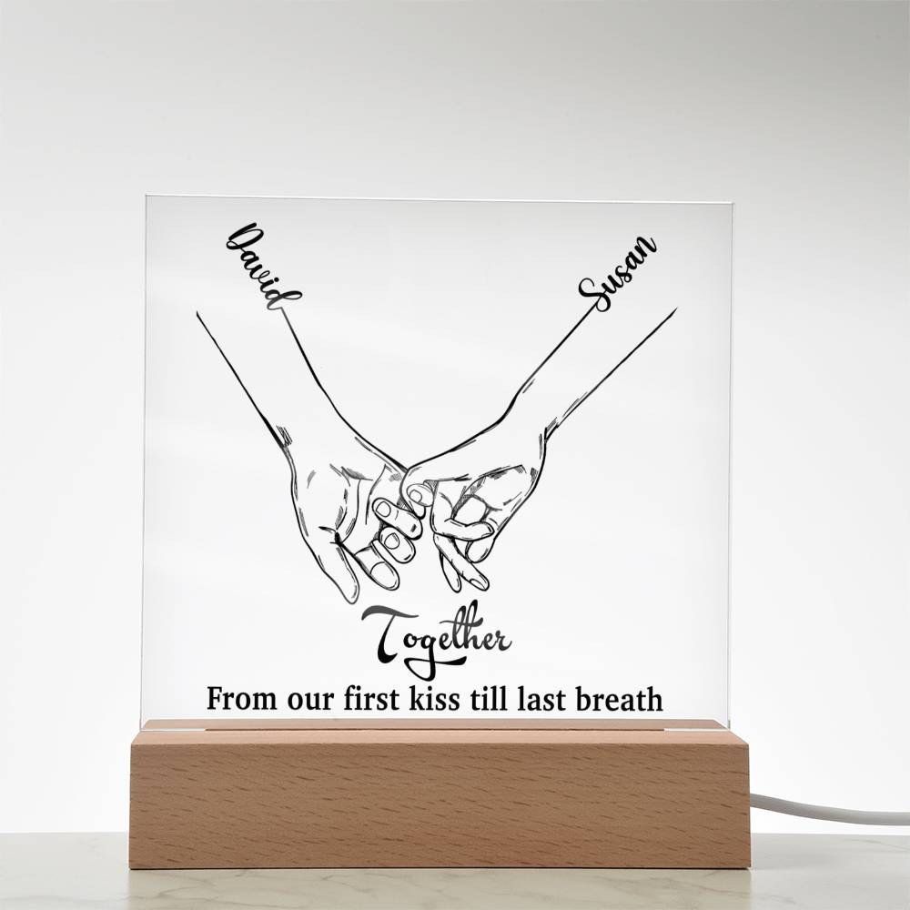 Personalized Acrylic Plaque For Couples, Custom Names, Birthday/Anniversary/Valentine's Day Gift For Him/Her
