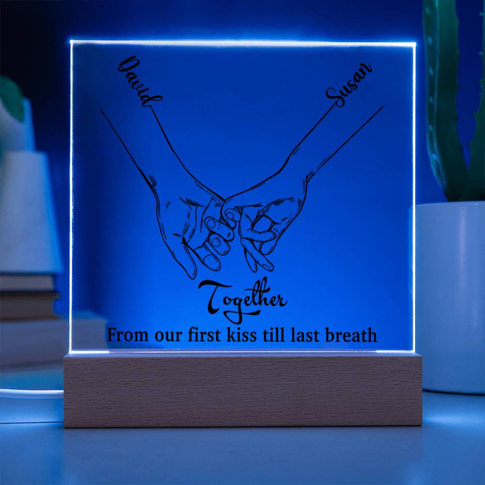 Personalized Acrylic Plaque For Couples, Custom Names, Birthday/Anniversary/Valentine's Day Gift For Him/Her