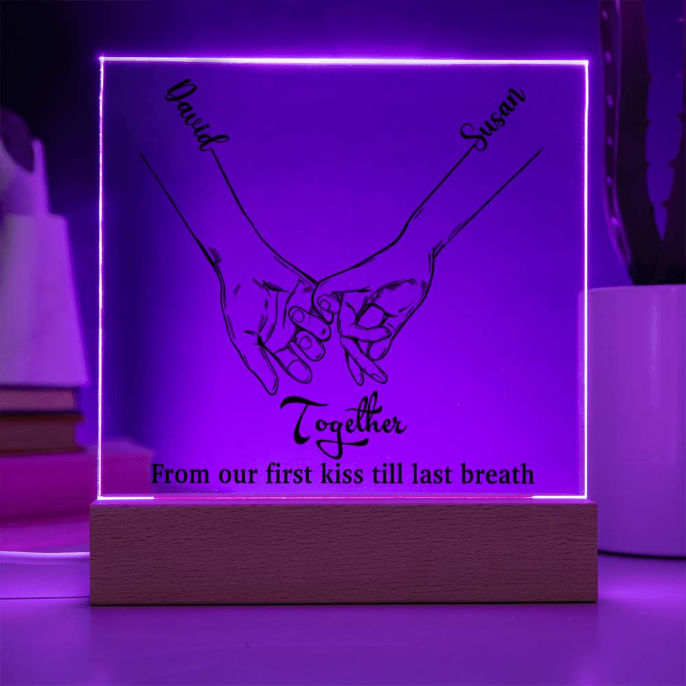Personalized Acrylic Plaque For Couples, Custom Names, Birthday/Anniversary/Valentine's Day Gift For Him/Her