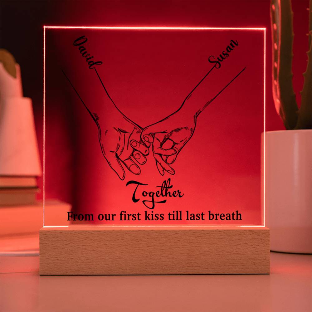 Personalized Acrylic Plaque For Couples, Custom Names, Birthday/Anniversary/Valentine's Day Gift For Him/Her