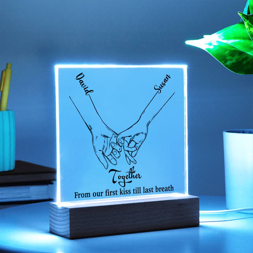 Personalized Acrylic Plaque For Couples, Custom Names, Birthday/Anniversary/Valentine's Day Gift For Him/Her