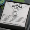 To The Best Mom Ever I Love You With All My Heart Forever Love Necklace For Mom Birthday/Mothers Day Gift For Her