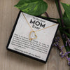 To The Best Mom Ever I Love You With All My Heart Forever Love Necklace For Mom Birthday/Mothers Day Gift For Her